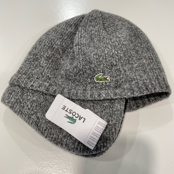 Lacoste Other - Lacoste men’s knit hat with fleece lining, NEW